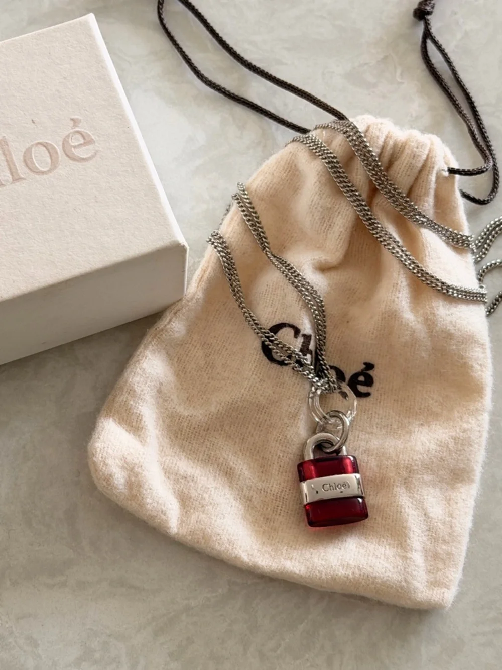 Chloe padlock necklace